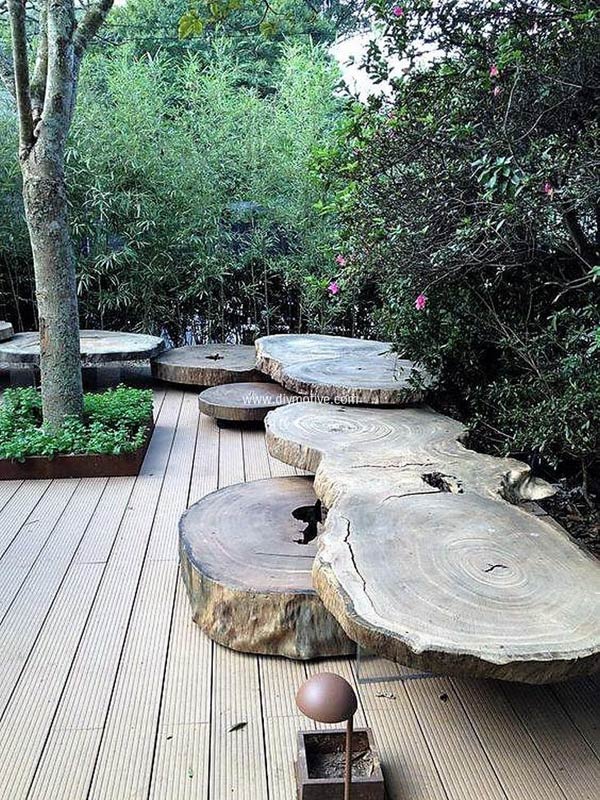 15+ DIY Tree Log Ideas for Your Garden 2017