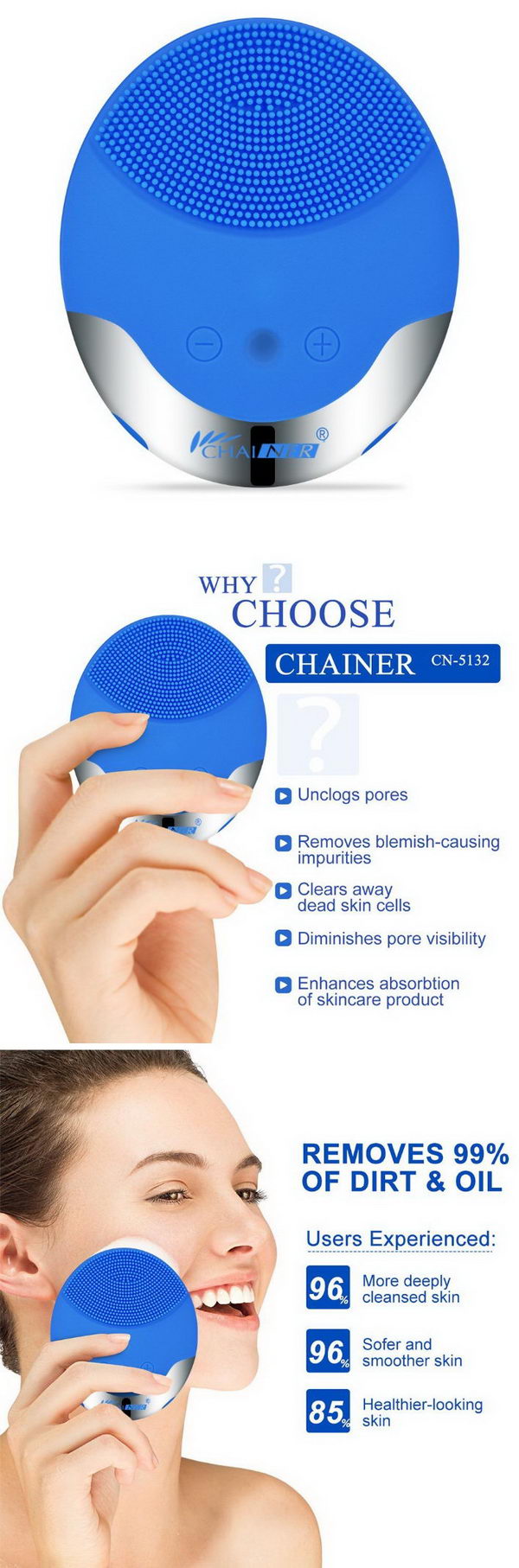 A Silicone Facial Cleanser That's Rechargeable And Super Affordable.