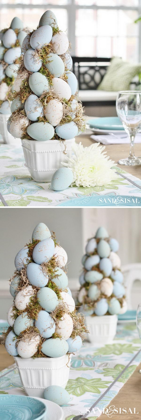 DIY Easter Egg Topiary Tree.