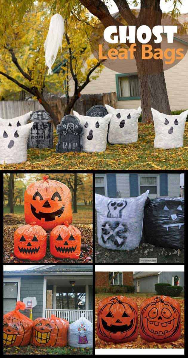 20 Creepy Halloween Decorations Recycled From Trash Bags 2017
