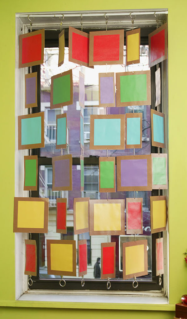 Craftsy Color Block Privacy Curtains.