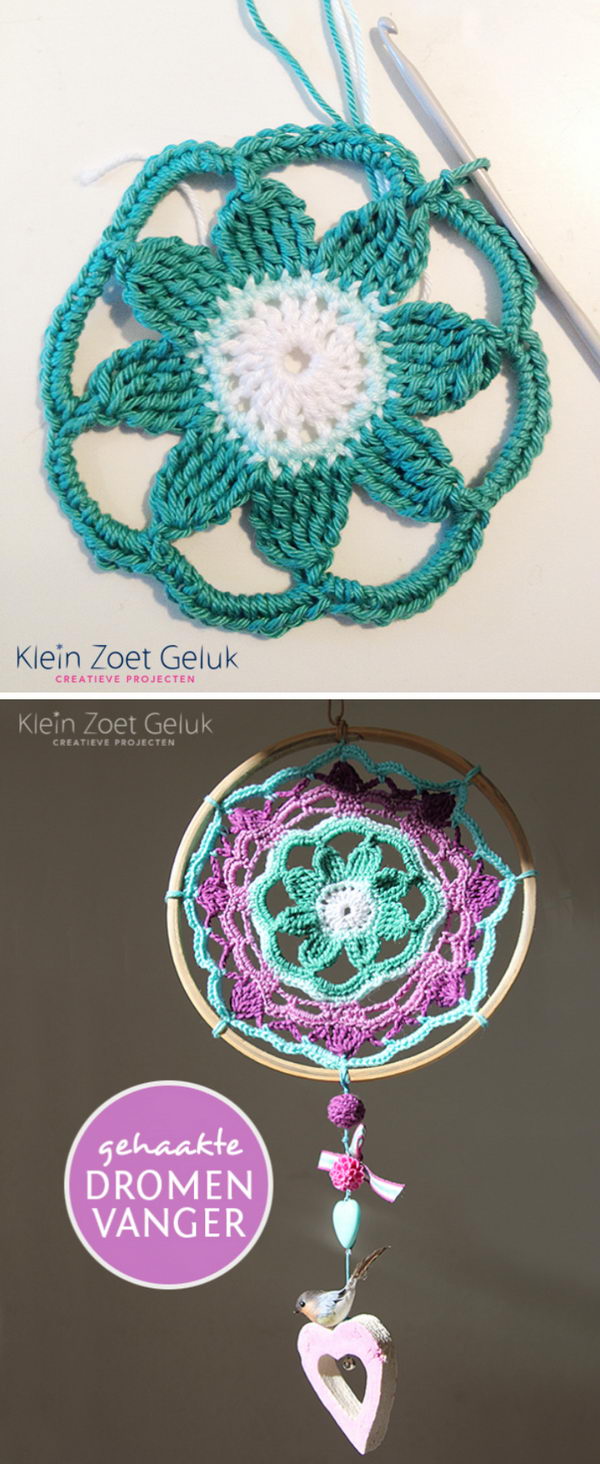 15+ Crochet Dream Catcher Patterns and Tutorials 2017