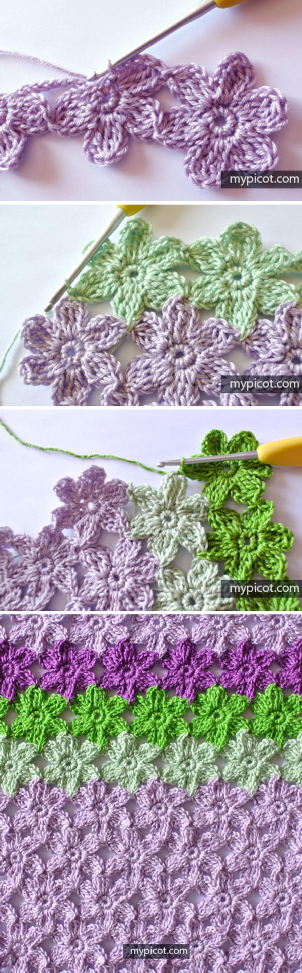 15 Crochet Flower Stitch Patterns And Tutorials 2017