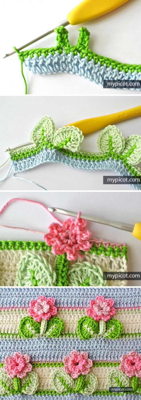 crochet rose pattern tutorial