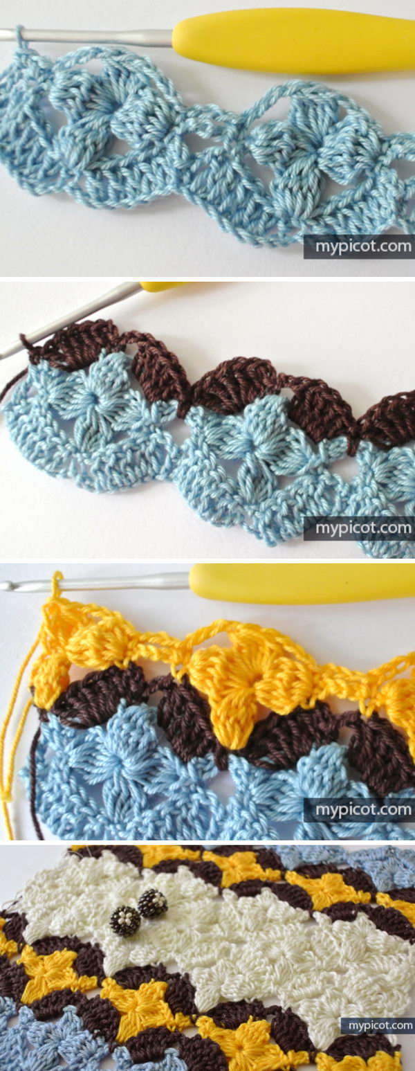 15 Crochet Flower Stitch Patterns and Tutorials 2019