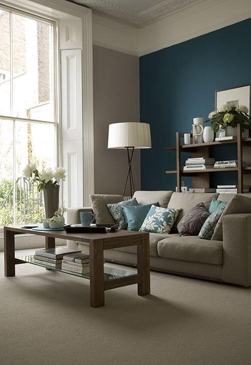 Teal and Beige.
