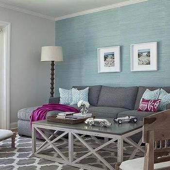 Teal and Charcoal.