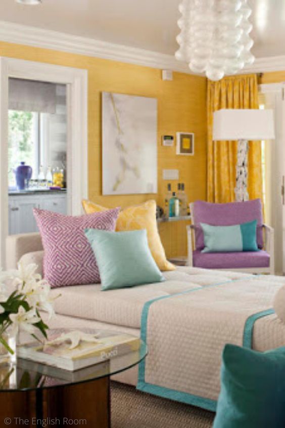 Teal and Mustard Yellow.