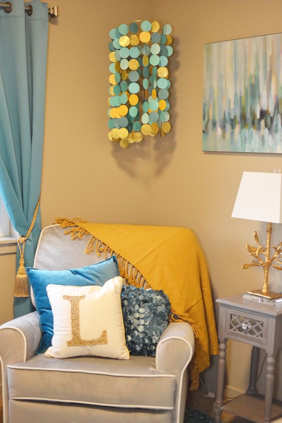 Teal and Gold.