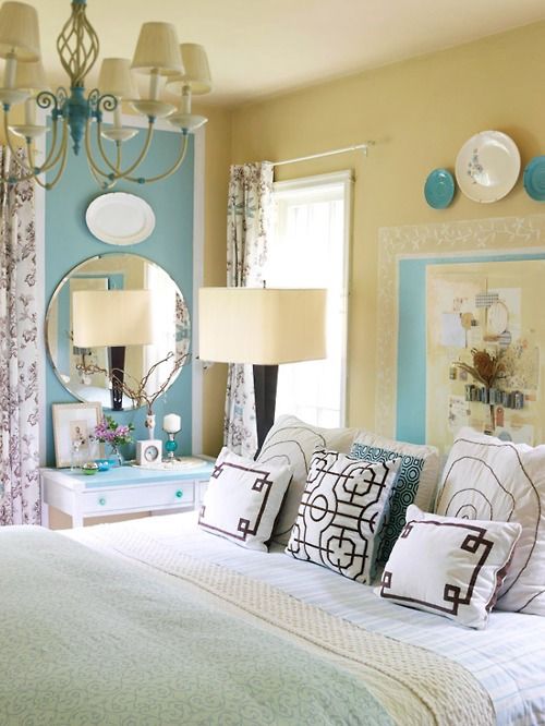 Teal and Tan.