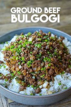 Ground Beef Bulgogi.