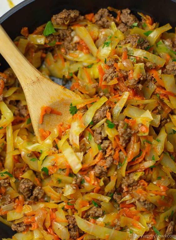 Ground Beef and Cabbage.