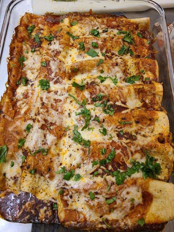 Ground Beef Enchiladas.