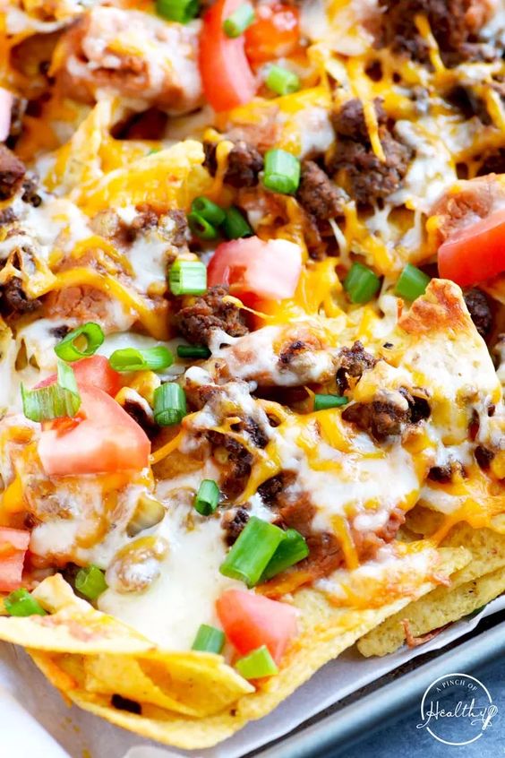 ground beef nachos.