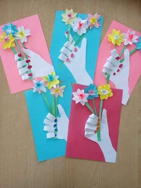 Flowers For You Homemade Card .