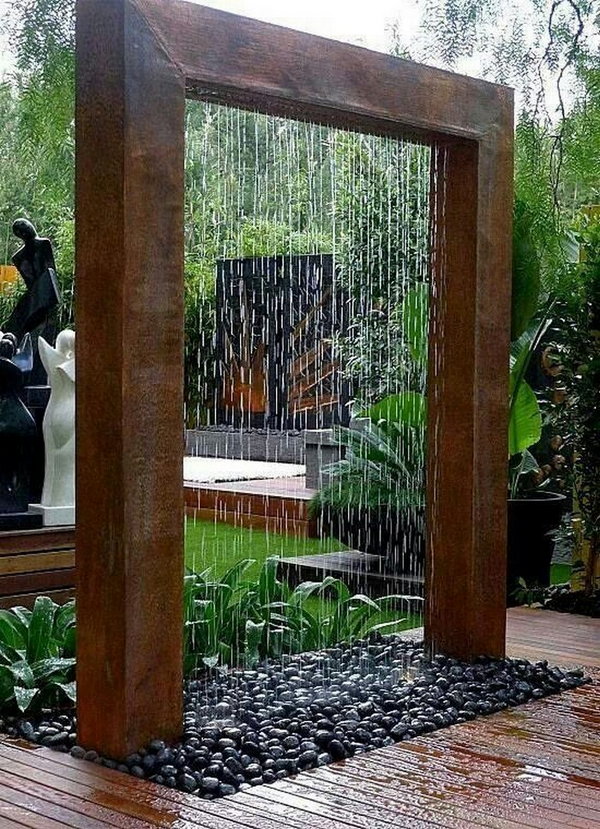 Build a Beautiful Rain Shower Fountain For Your Backyard.