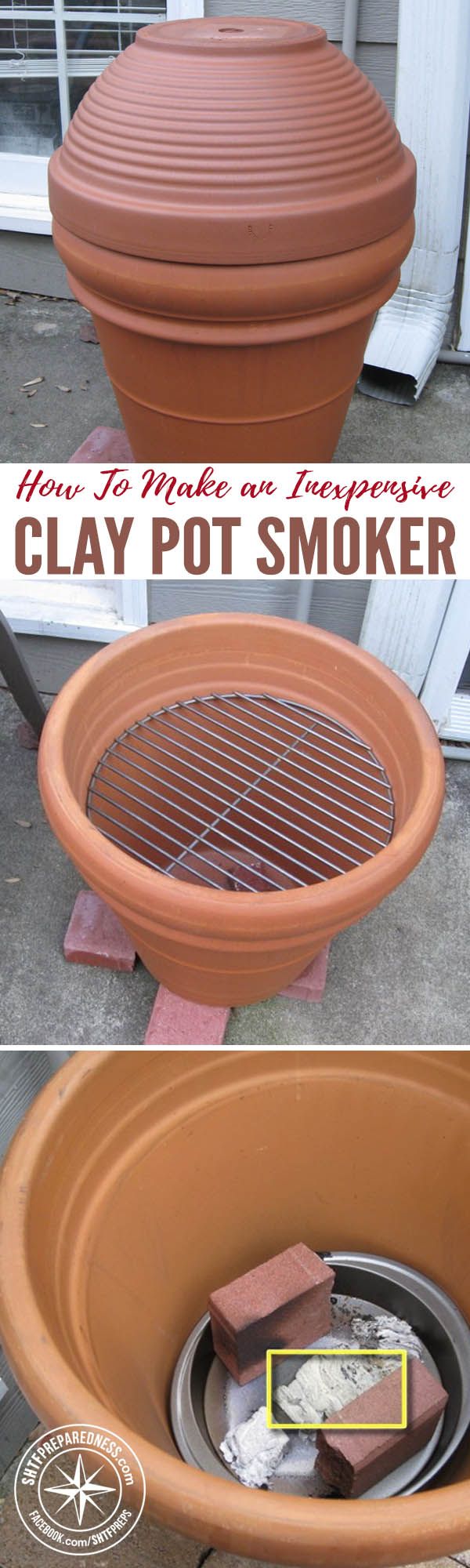 How To Make an Inexpensive Clay Pot Smoker.