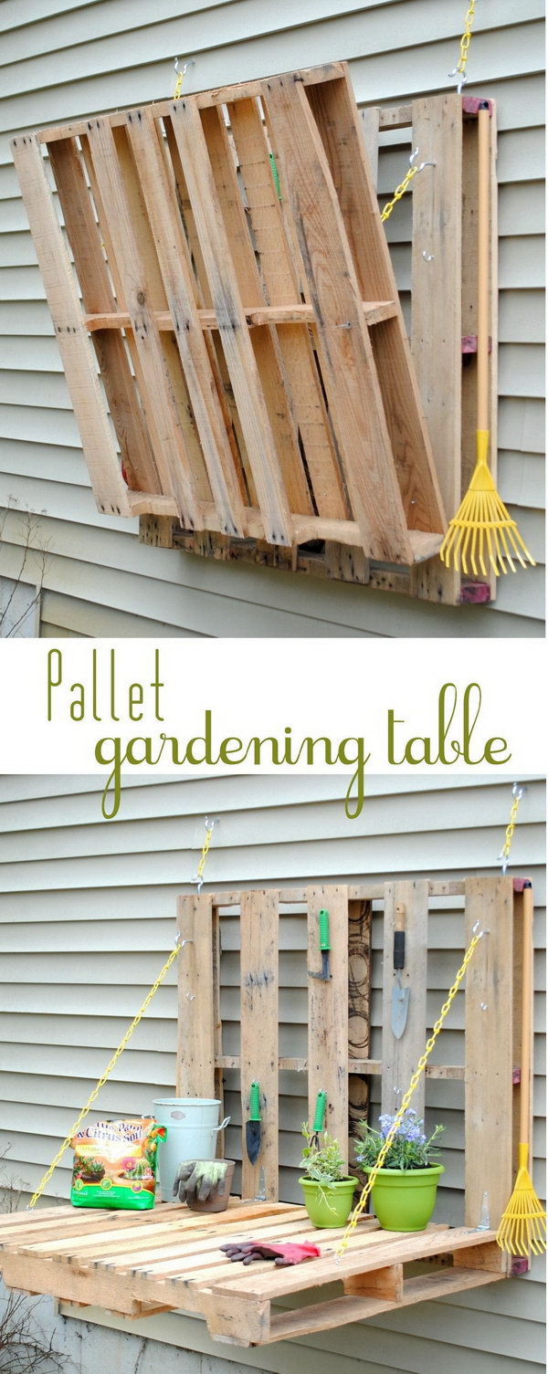 DIY Pallet Gardening Table. 