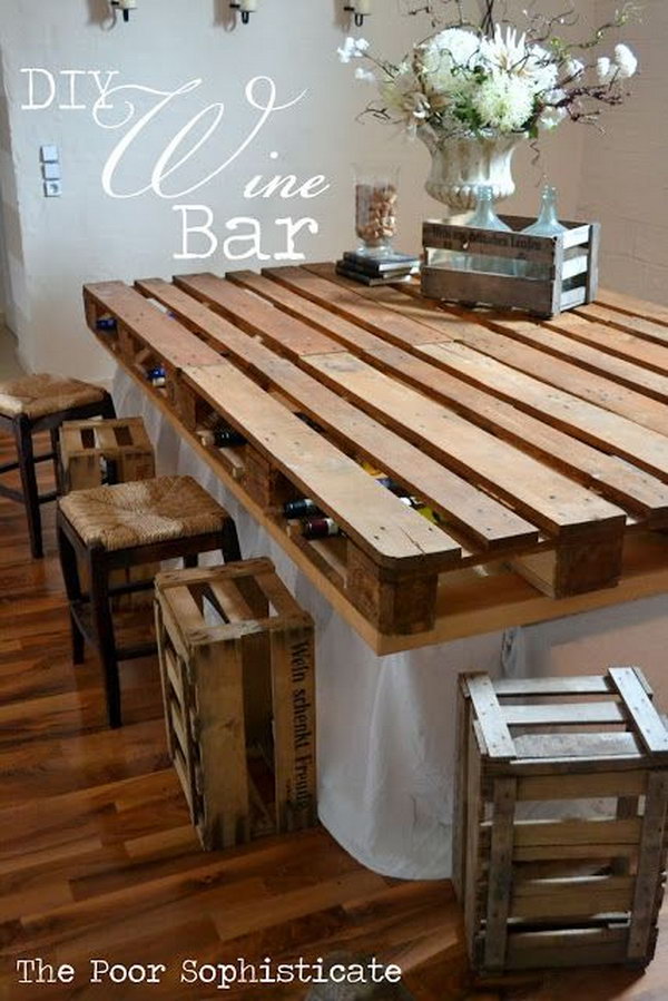 DIY Pallet Wine Bar. 