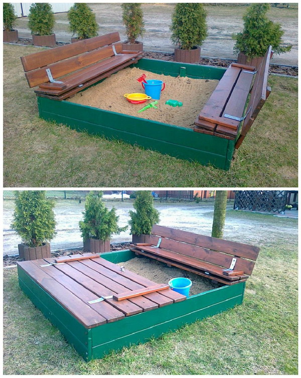 Sandpits Made Out Of Recycled Pallets. 